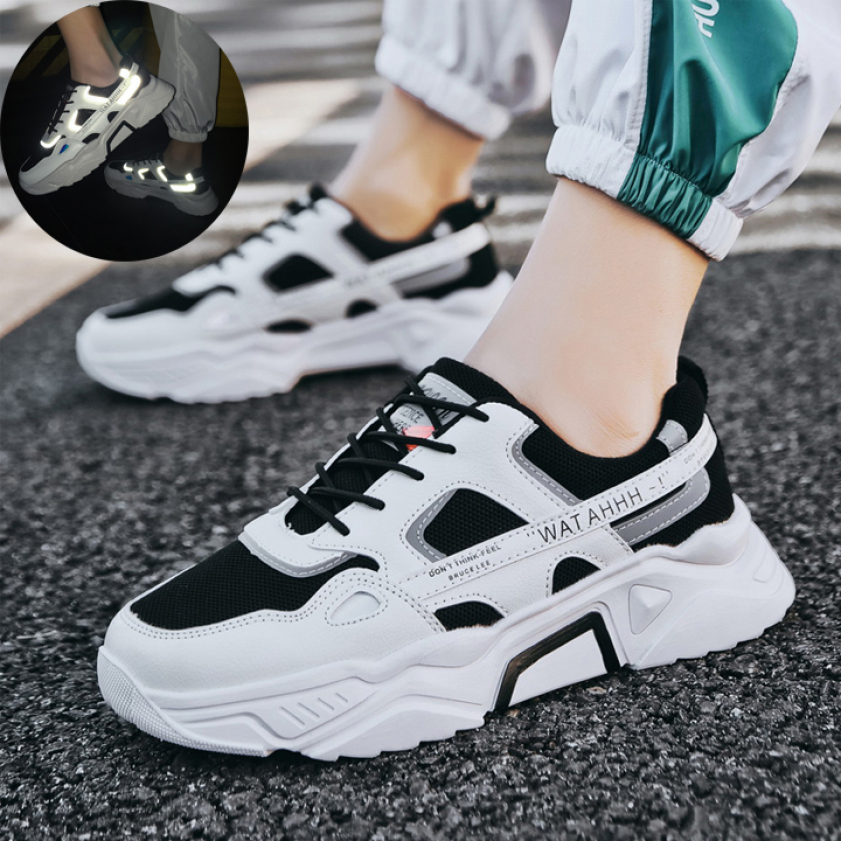 Giày Thể Thao Nam Sneaker Cực Ngầu Tăng 5Cm Chiều Cao Chất Muhatiki - GN90 Kiểu Dáng Giày Cực Ngầu , Trẻ Trung, Siêu Êm Chân giá rẻ