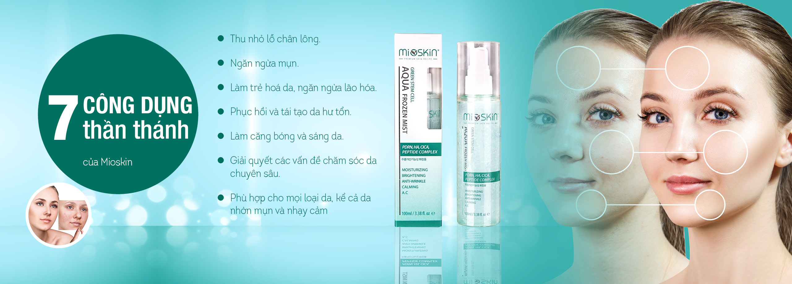 Xịt Khoáng Mioskin Tế Bào Gốc 100ml Hàn Quốc