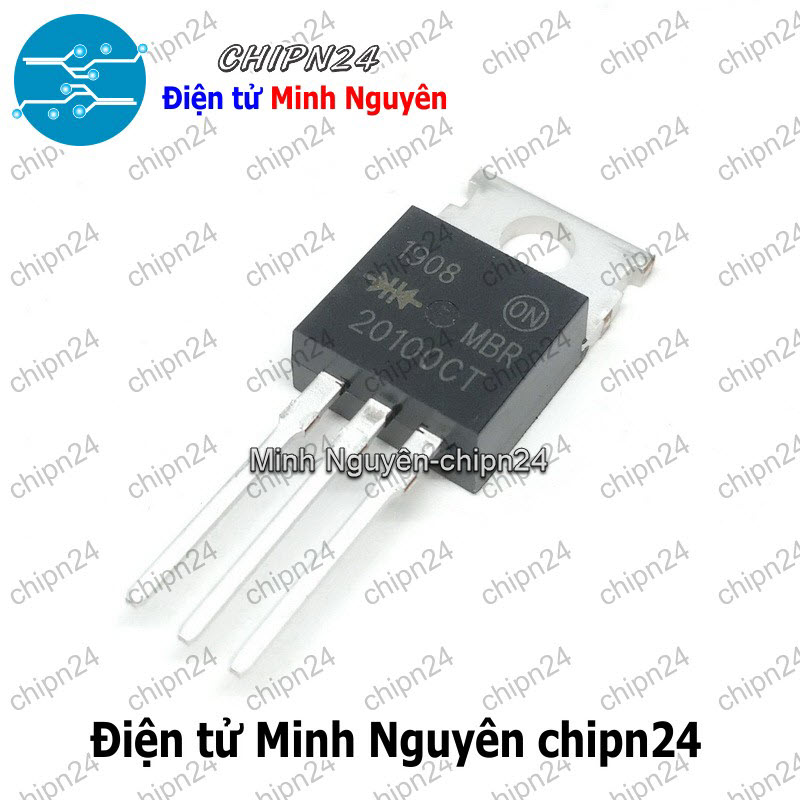 [2 con] (DIP) Diode MBR20100CT TO-220 20A 100V (MBR20100 MBR 20100 20100CT) [Diode Schottky] - HH005486