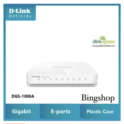 Hot deals - d-link gigabit 8 cổng bộ chia tín hiệu switch rj45 10/100/1000mbps - thiết bị chuyển mạch d-link dgs-1008a