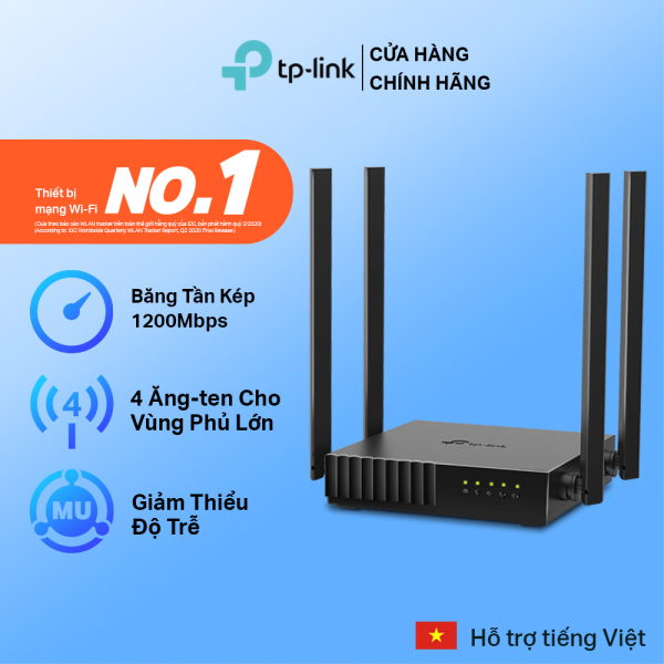 [Hàng hot mới về🔥]TP-Link Router wifi băng tần kép vùng phủ rộng Chuẩn AC 1200Mbps Archer C54 - Hãng phân phối chính thức Modem wifi TP Link  Cục phát wifi TPLink