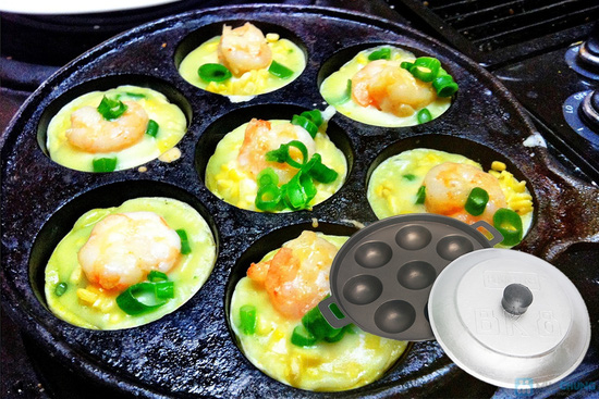 [HCM][Làm Bánh Tại Nhà] Trọn Bộ Dụng Cụ Làm Bánh Khọt - Bánh Căn Tại Nhà - Khuôn Bánh 8 Lỗ + Nắp - Giúp Bạn Chế Biến Món Bánh Khọt Tại Nhà-  khuôn làm bánh căn đa năng tiện dụng. Chảo làm bánh khọt cao cấp