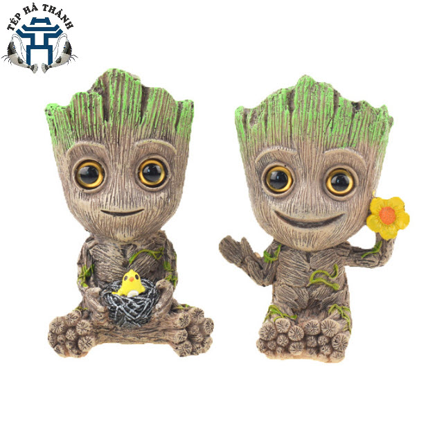 [Hoàn Tiền 10%] Đầu Sủi Oxy Tượng Groot Trang Trí Bể Cá Cảnh, Bể Thủy Sinh