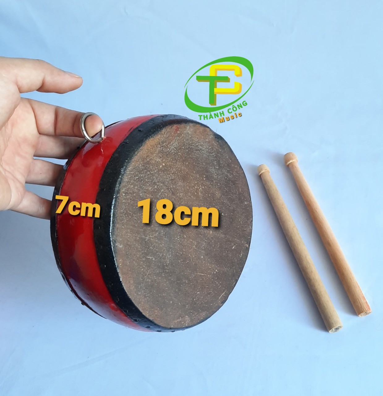 Trống gỗ da trâu 2 mặt  Nhạc Cụ Thành Công
