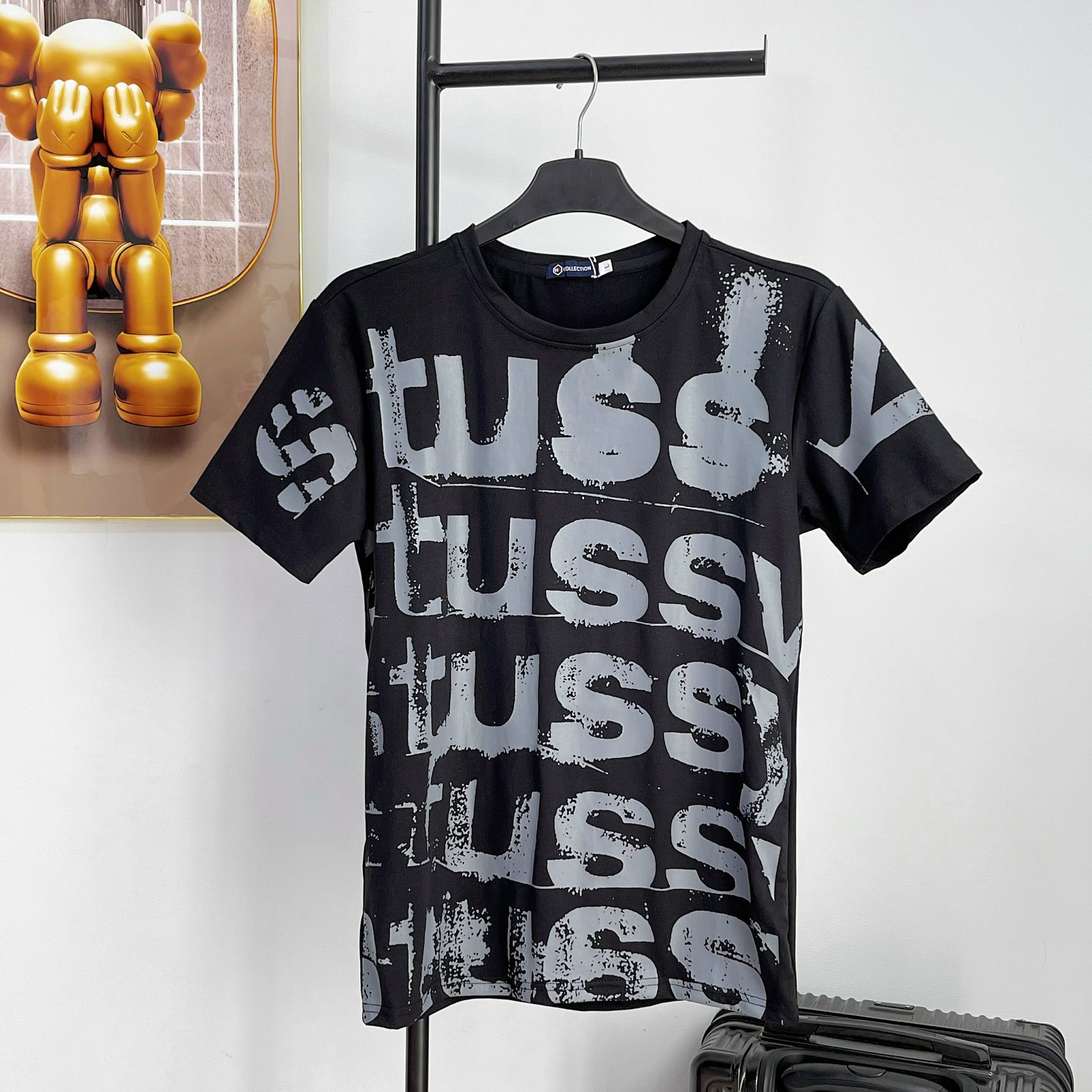 Áo thun nam cổ tròn tay ngắn phối icon loang màu mẫu mới giá rẻ dv-fashion