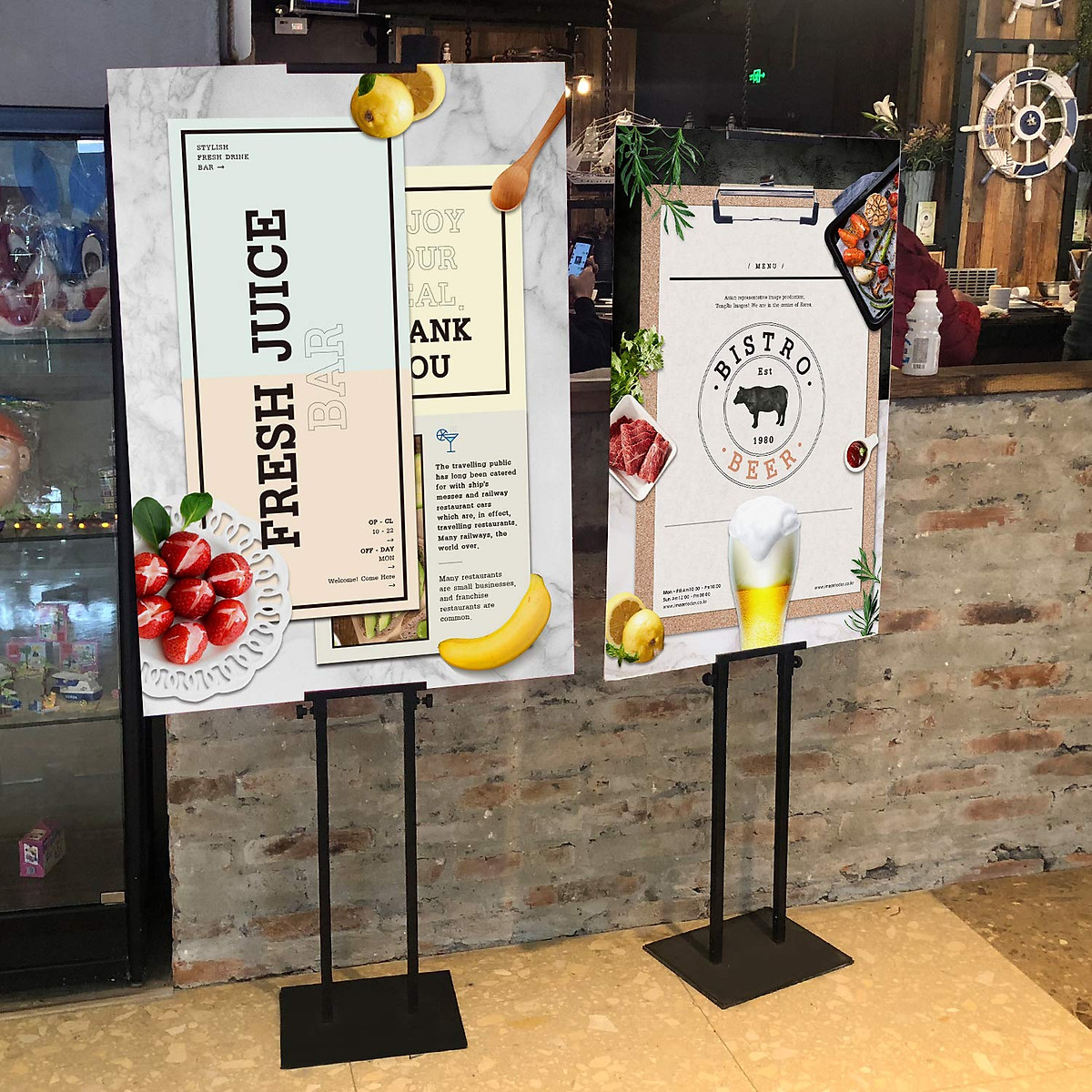 [HÀNG NHẬP KHẨU] STANDEE MENU CHỮ H TĂNG GIẢM HAI MẶT