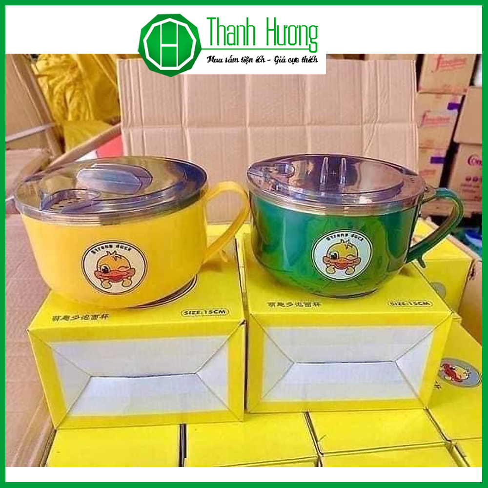 Ca ăn mì, cháo chống nóng vịt vàng inox