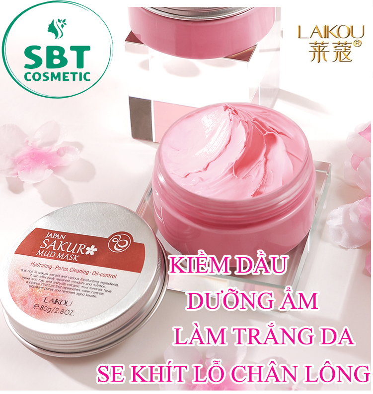 [Siêu Phẩm Mới] Mặt Nạ Bùn Sakura Nhật Bản Japan Sakura Mud Mask 80 gram – Làm Trắng Da, Nuôi Dưỡng Làn Da, Làm Sạch Sâu, Se Khít Lỗ Chân Lông