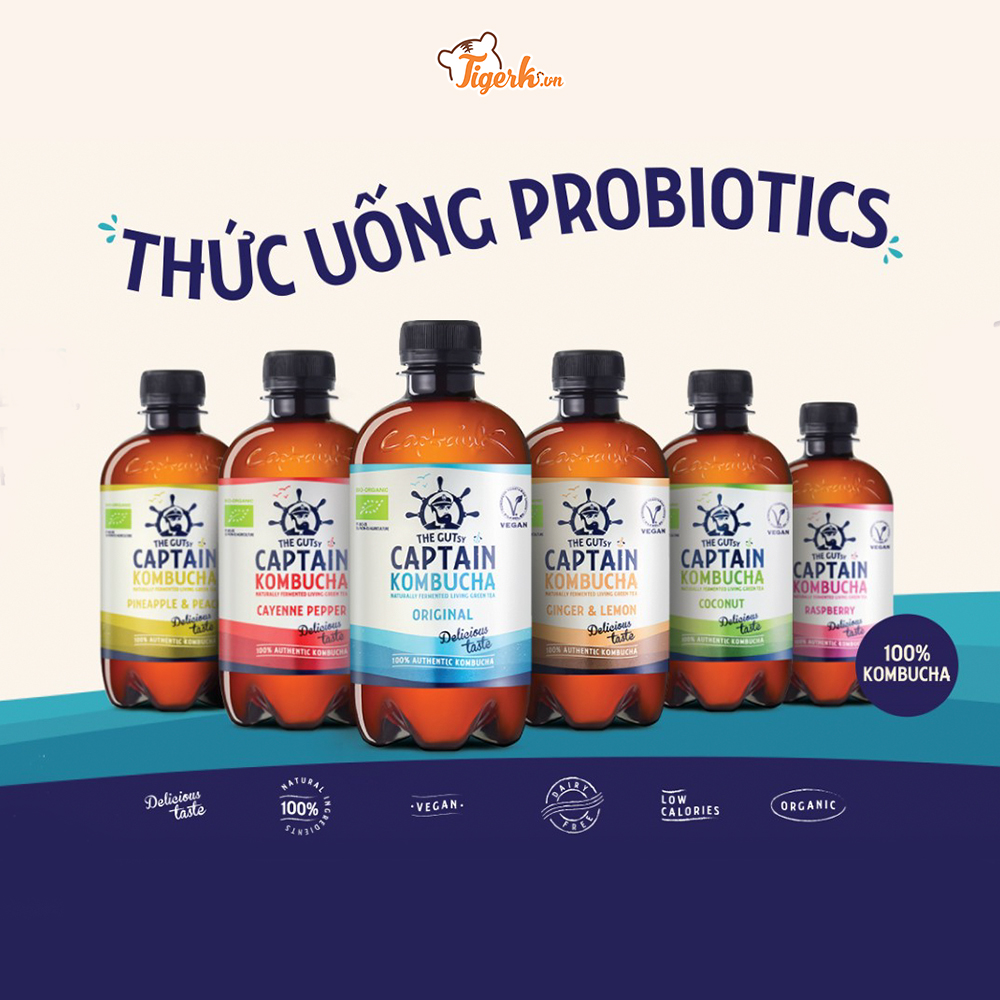 Trà Kombucha hữu cơ (Organic Kombucha Tea) - THE GUTsy CAPTAIN