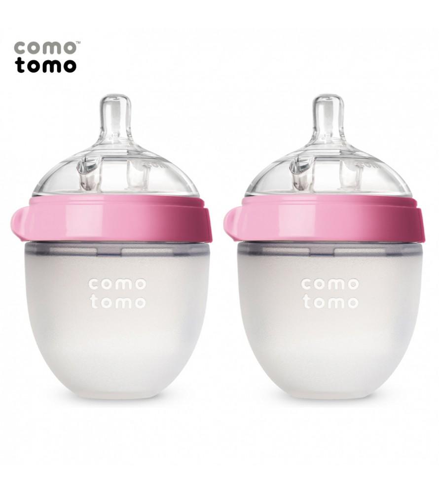 Bộ 2 bình sữa Comotomo 150ml (Hồng)