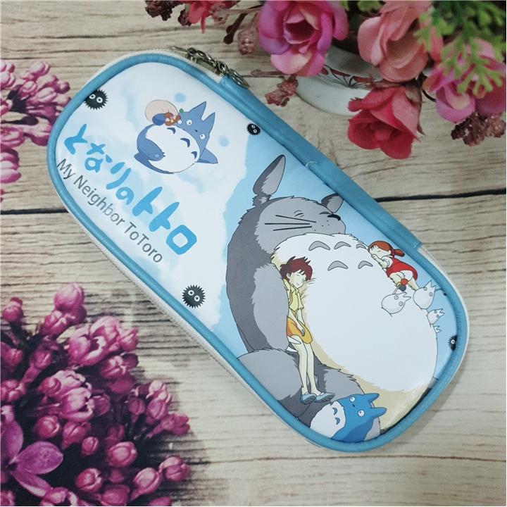 Hộp bút da PU hình Totoro và Mario