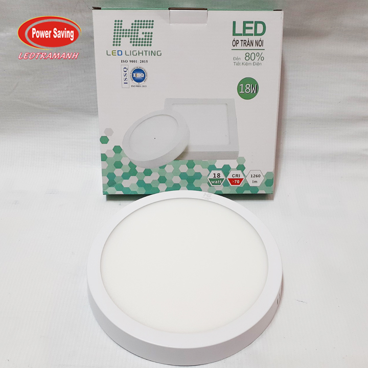 Giảm giá Đèn led ốp trần nổi HG 18W ánh sáng vàng