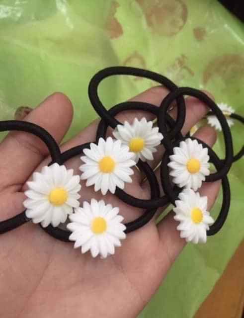 Set 5 Dây thun cột tóc hoa cúc
