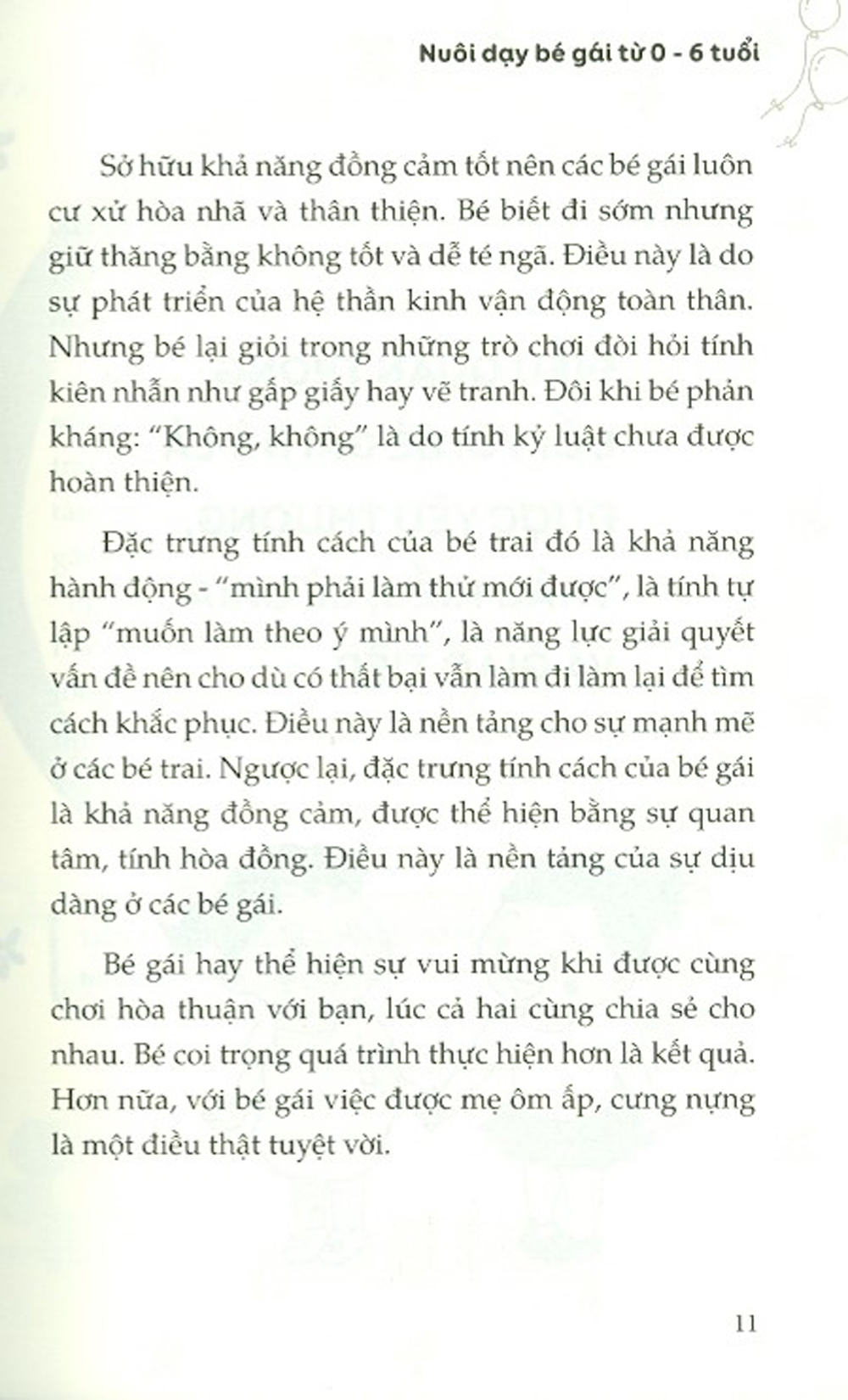 Nuôi Dạy Bé Gái Từ 0 Đến 6 Tuổi