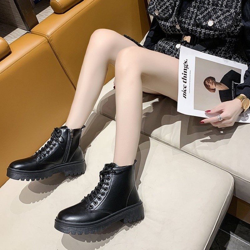( Giá hủy Diệt) Giày bốt nữ chiến binh cột dây cổ cao
