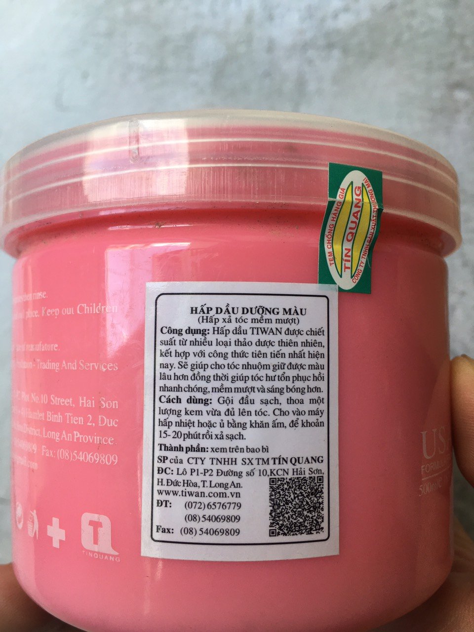 Hấp dầu giử màu tiwan 500 ml