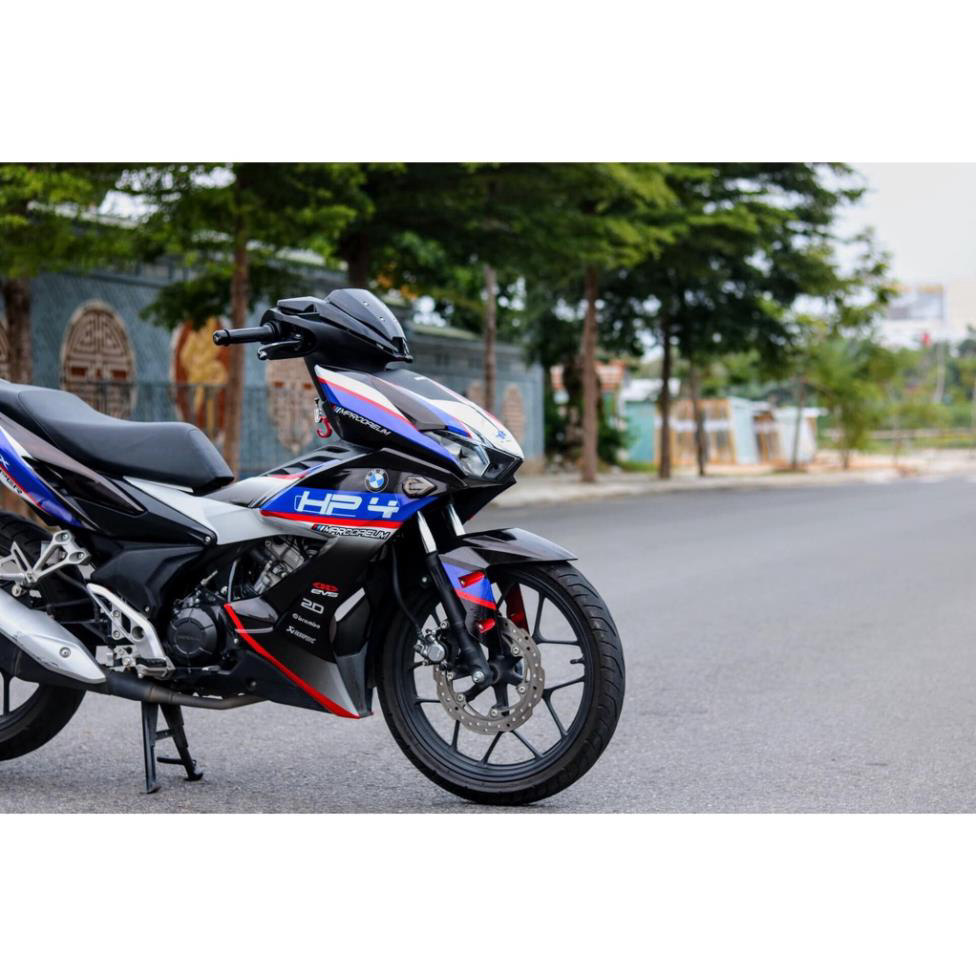 Tem Rời Dán Xe Winner X Mẫu HP4 Xanh Đen