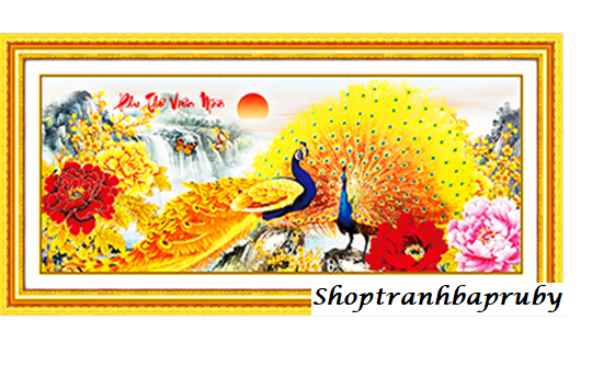 [HCM]Tranh thêu Phu Thuê Viên Mãn 88818 kích thước 90 x 41 cm