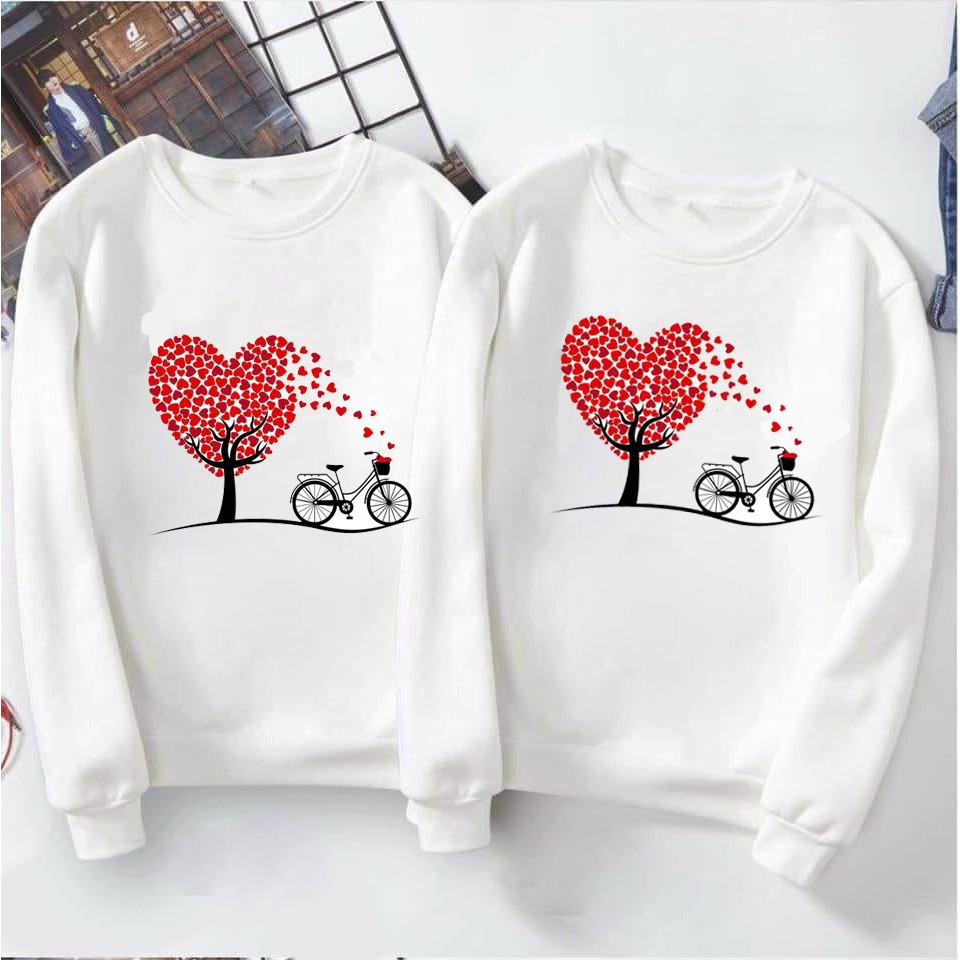 Áo đôi giá sỉ in hình yêu thương