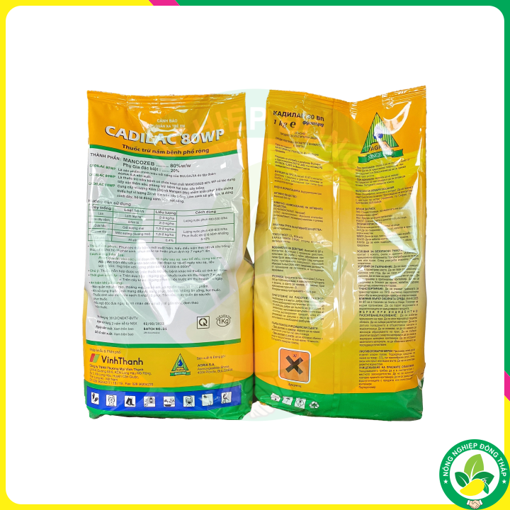 Thuốc Trừ Nấm Bệnh Phổ Rộng CADILAC 80WP (Gói 1kg)