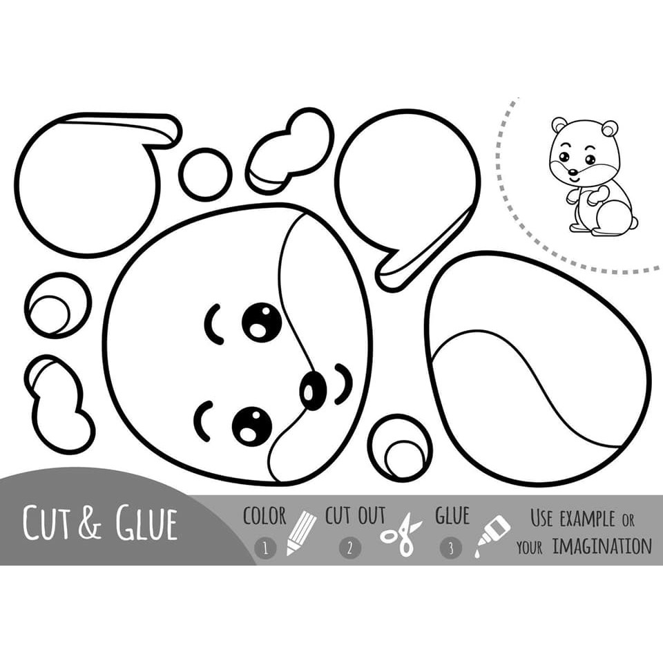 Giấy tô màu và cắt dán - Mẫu 3