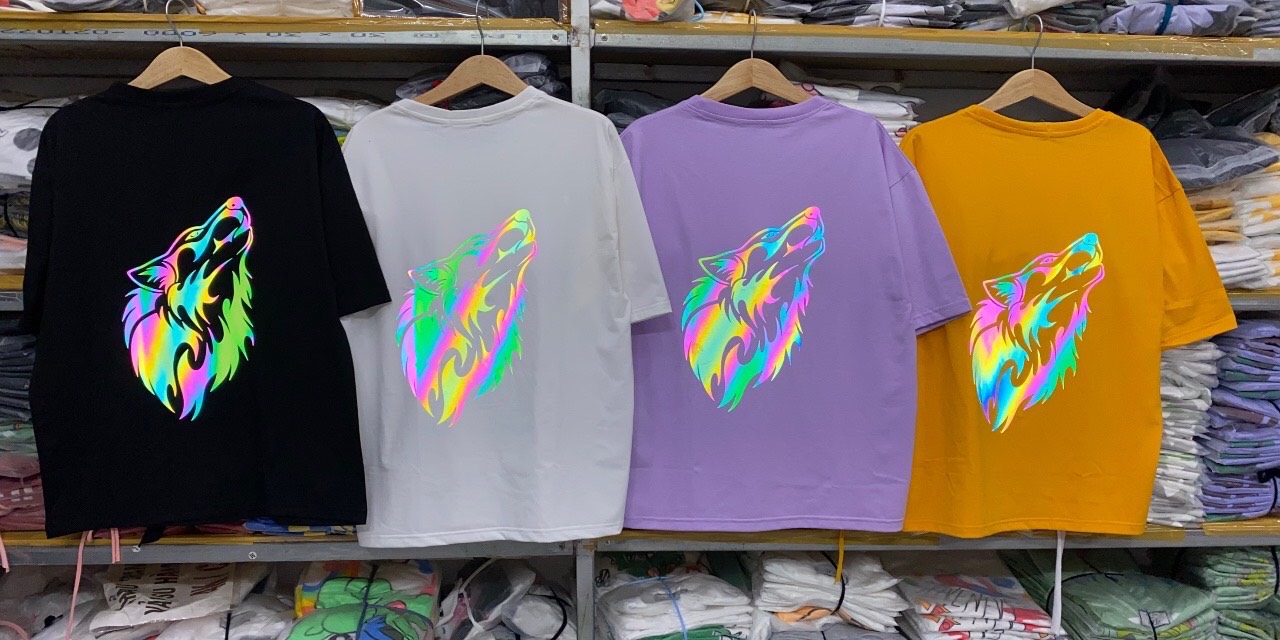 Áo Thun Nam Nữ From Dấu Quần Unisex VN Phản Quang 7 Màu NY- Áo Phông Phát Sáng ,From Rộng Unisex, Áo Thun Unisex