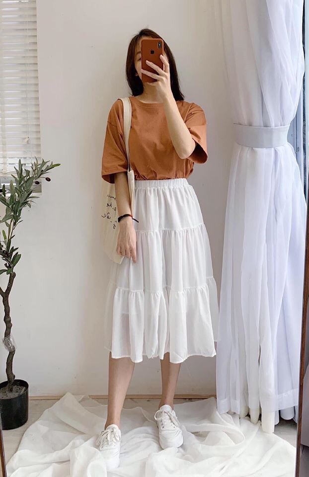 Váy dáng xòe ngực dây rút tay dài mặc đi du lịch hot trend | Shopee Việt Nam