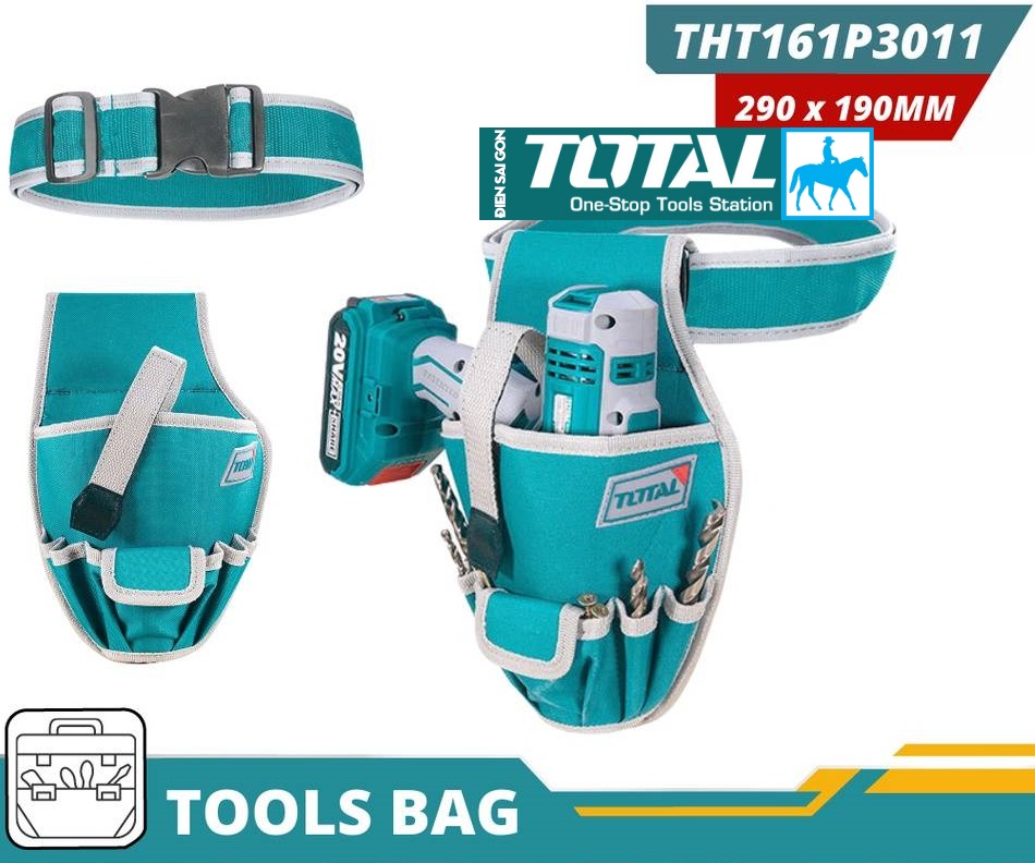 Túi đựng đồ nghề túi đeo thắt lưng 5kg 240x130mm total tht16p4011