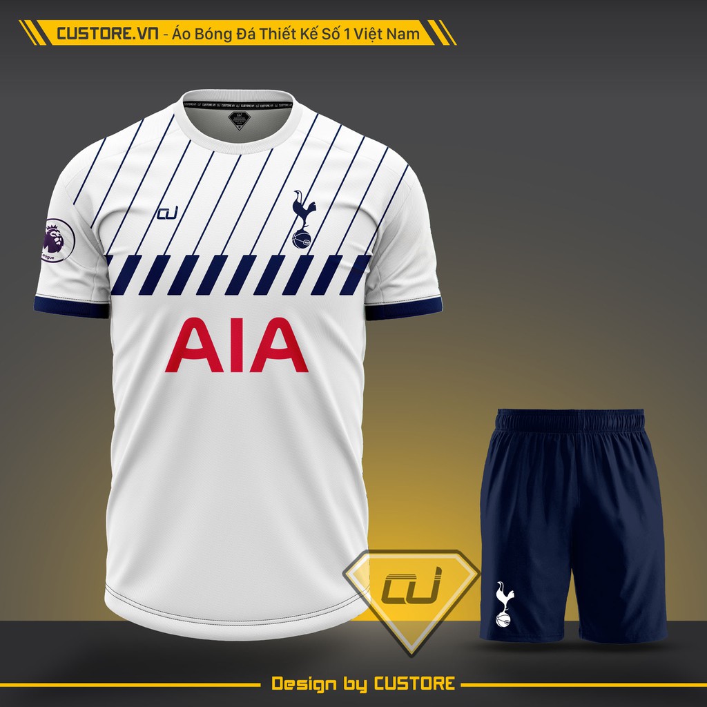 [HCM]Bộ quần áo bóng đá CLB TOTTENHAM Trắng NaVy CUSTORE giá rẻ