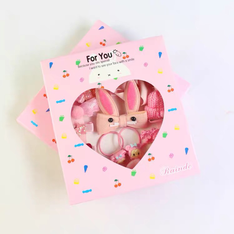 Set 17 Cặp Tóc, Dây Buộc Tóc Siêu Cute Dễ Thương Cho Bé Gái