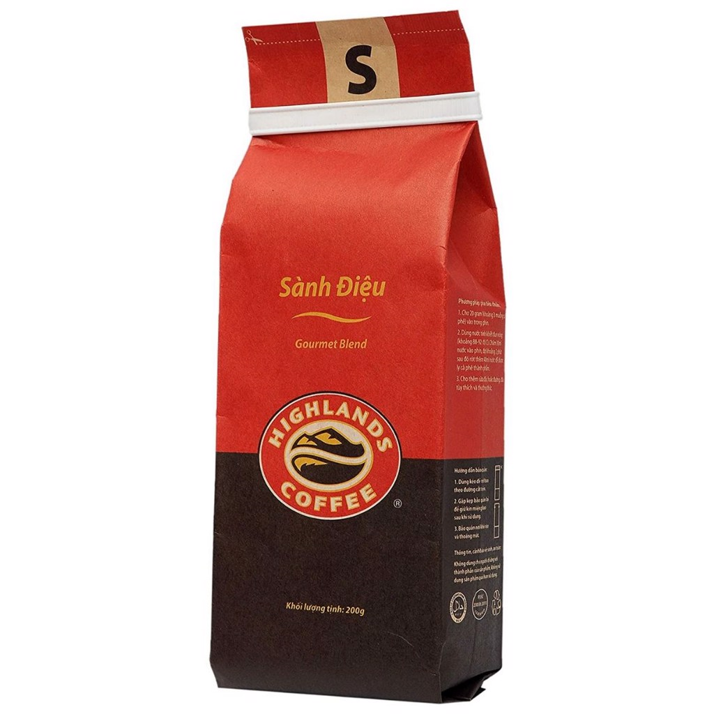 Cà Phê Rang Xay Moka Highlands Coffee túi 200g
