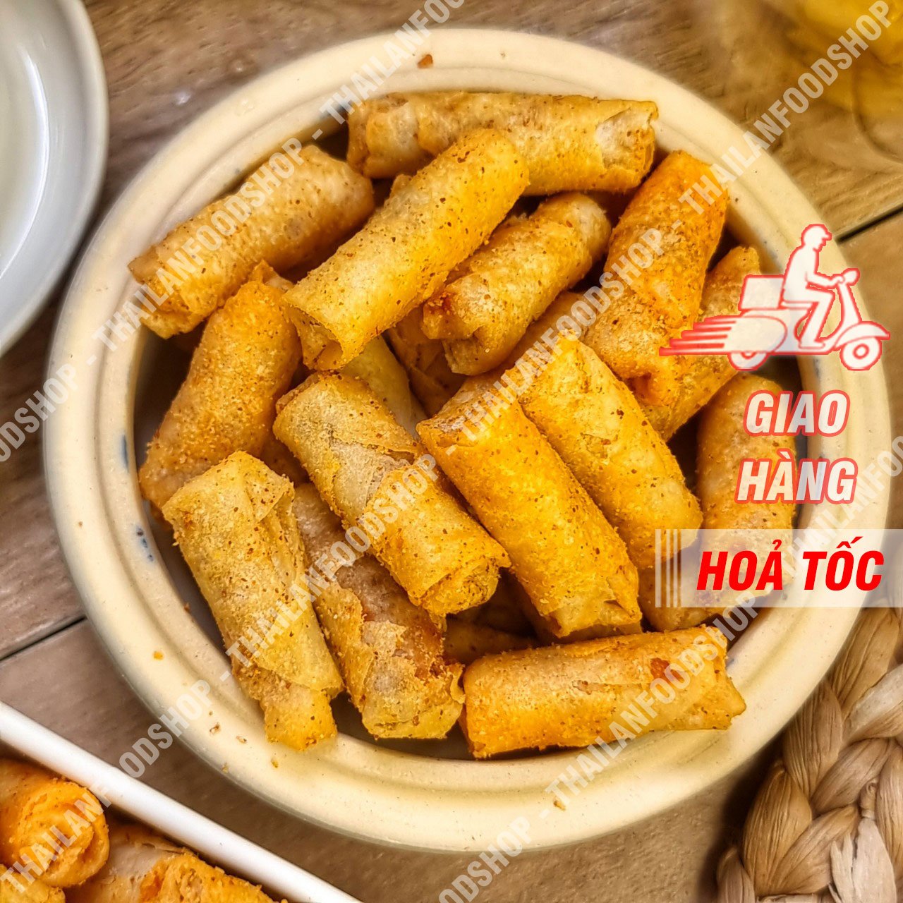Chả Giò Tôm Mini Sấy Giòn Ăn Liền - Túi 1kg