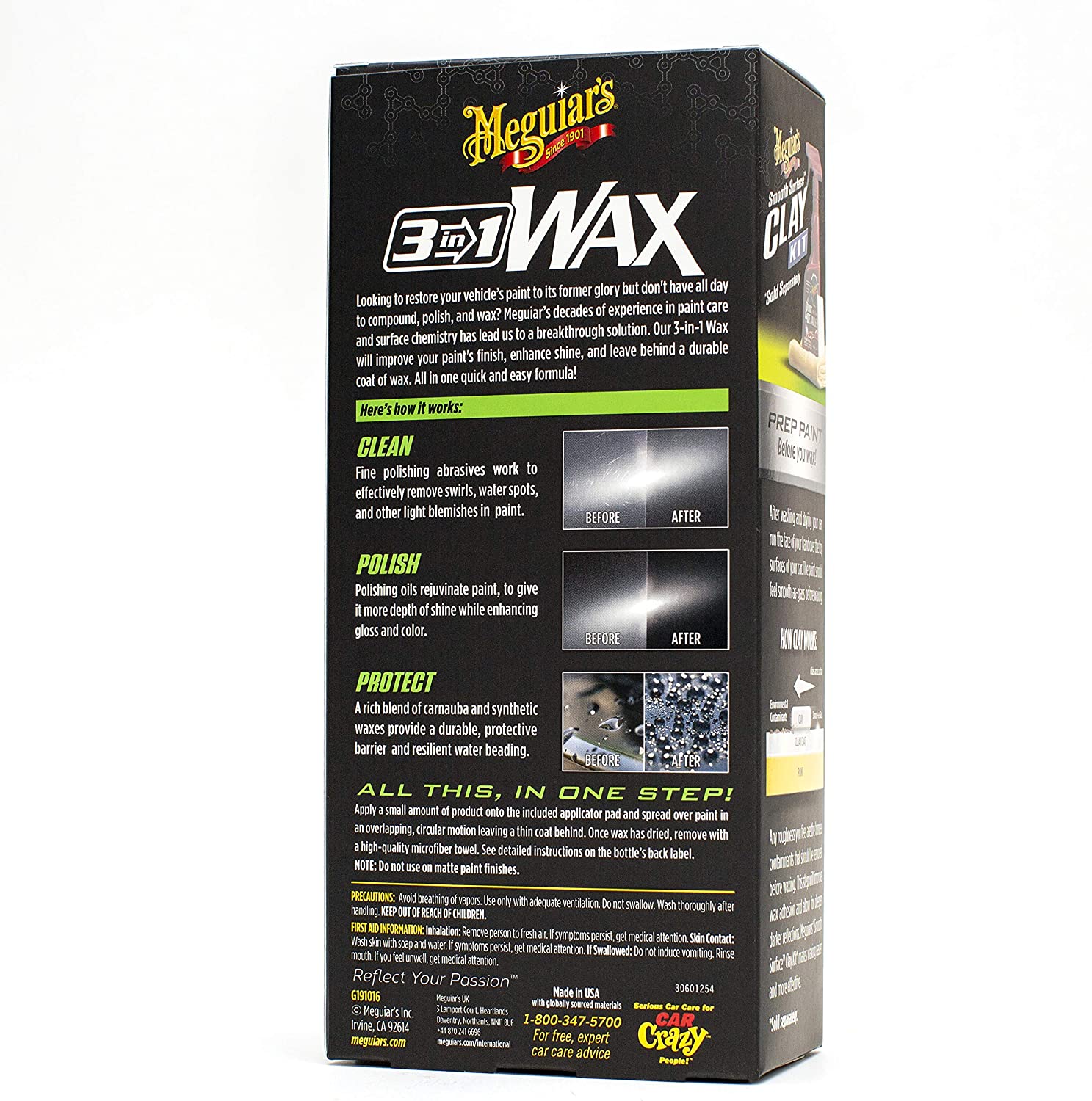 Meguiar's Wax 3 trong 1, 473 ml G191016