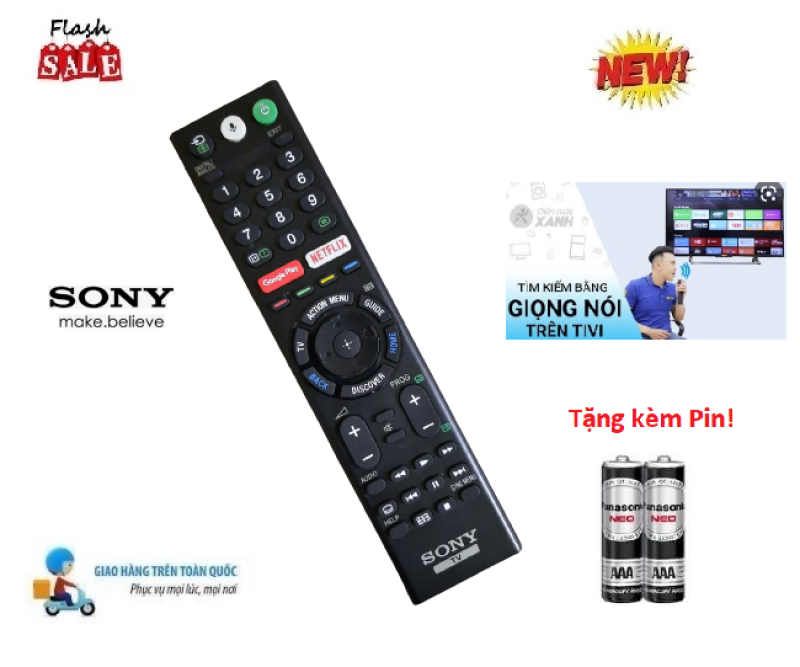Bảng giá Điều khiển tivi Sony giọng nói RM-TX200P dùng được cho tất cả TV SONY giọng nói- Hàng mới BH 12 tháng Tặng kèm Pin