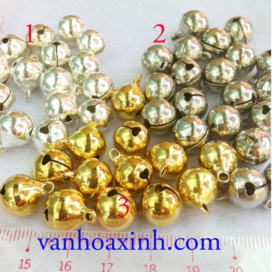 5 Chuông tròn size 12mm kèm khoen, chọn màu