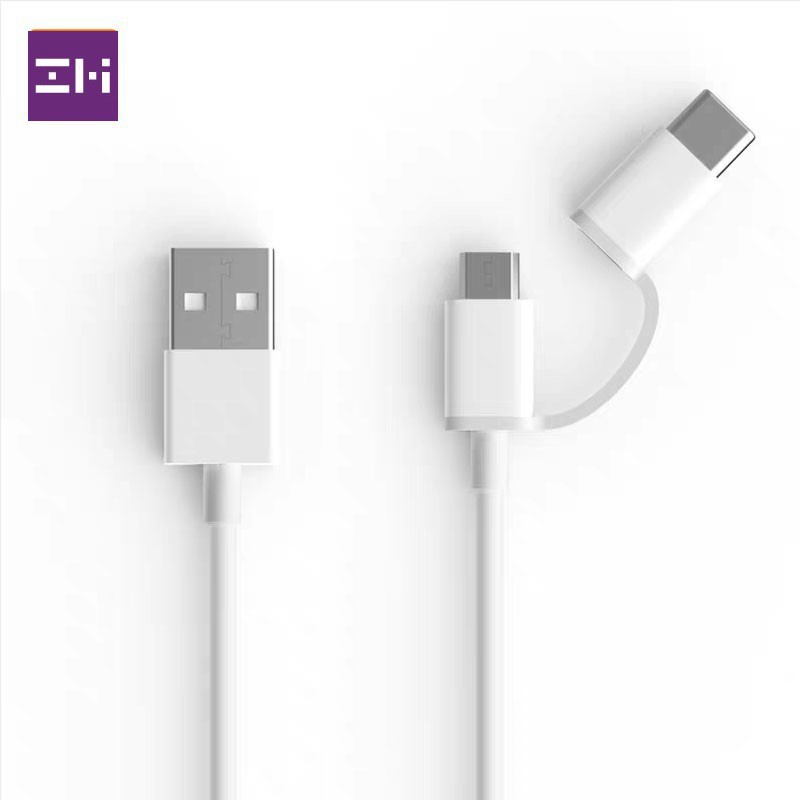 Cáp 2 trong 1 Type-C và Micro USB ZMI AL511 0.3m-trắng