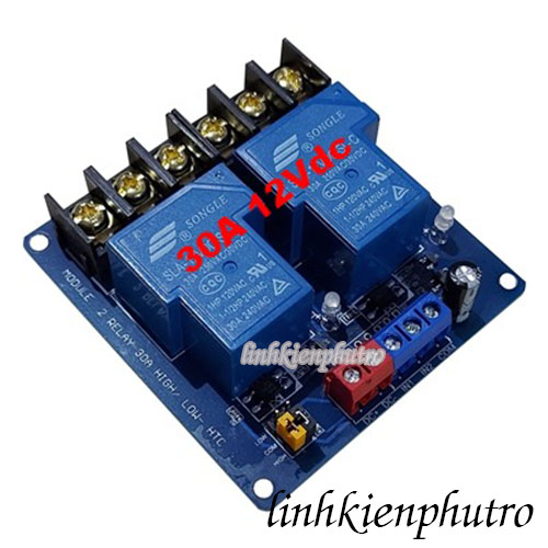 [HCM]Module 2 Relay 12V - 30A Kích High/Low HTC