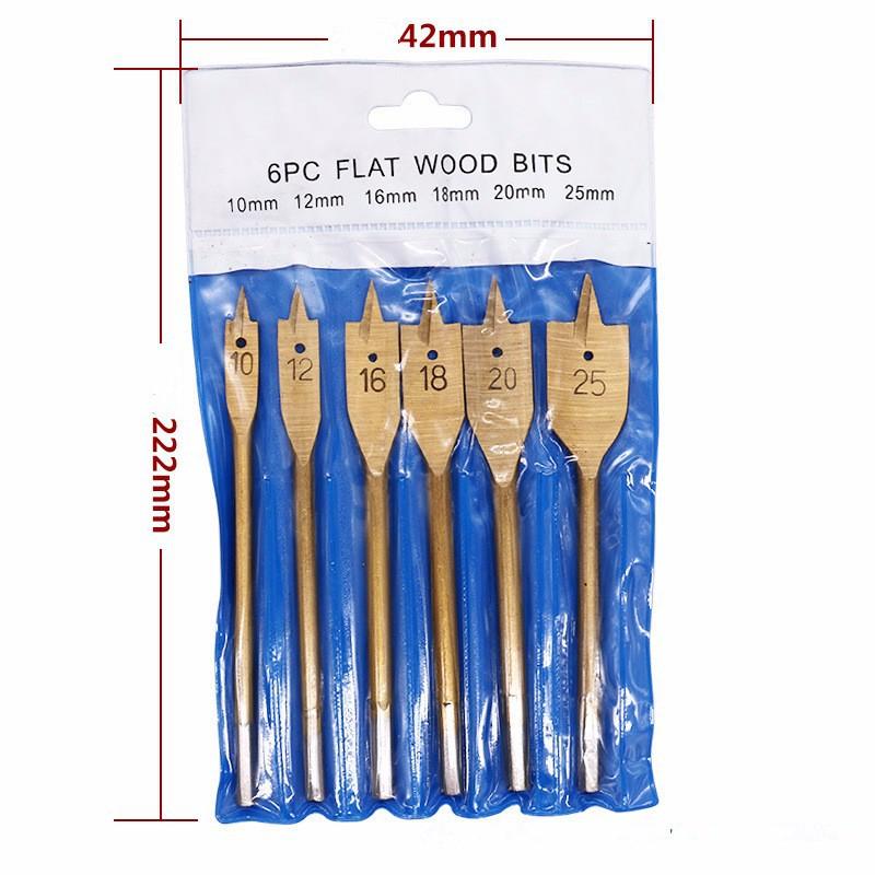 Bộ 6 mũi khoan khoét gỗ đuôi cá chuyên dụng
