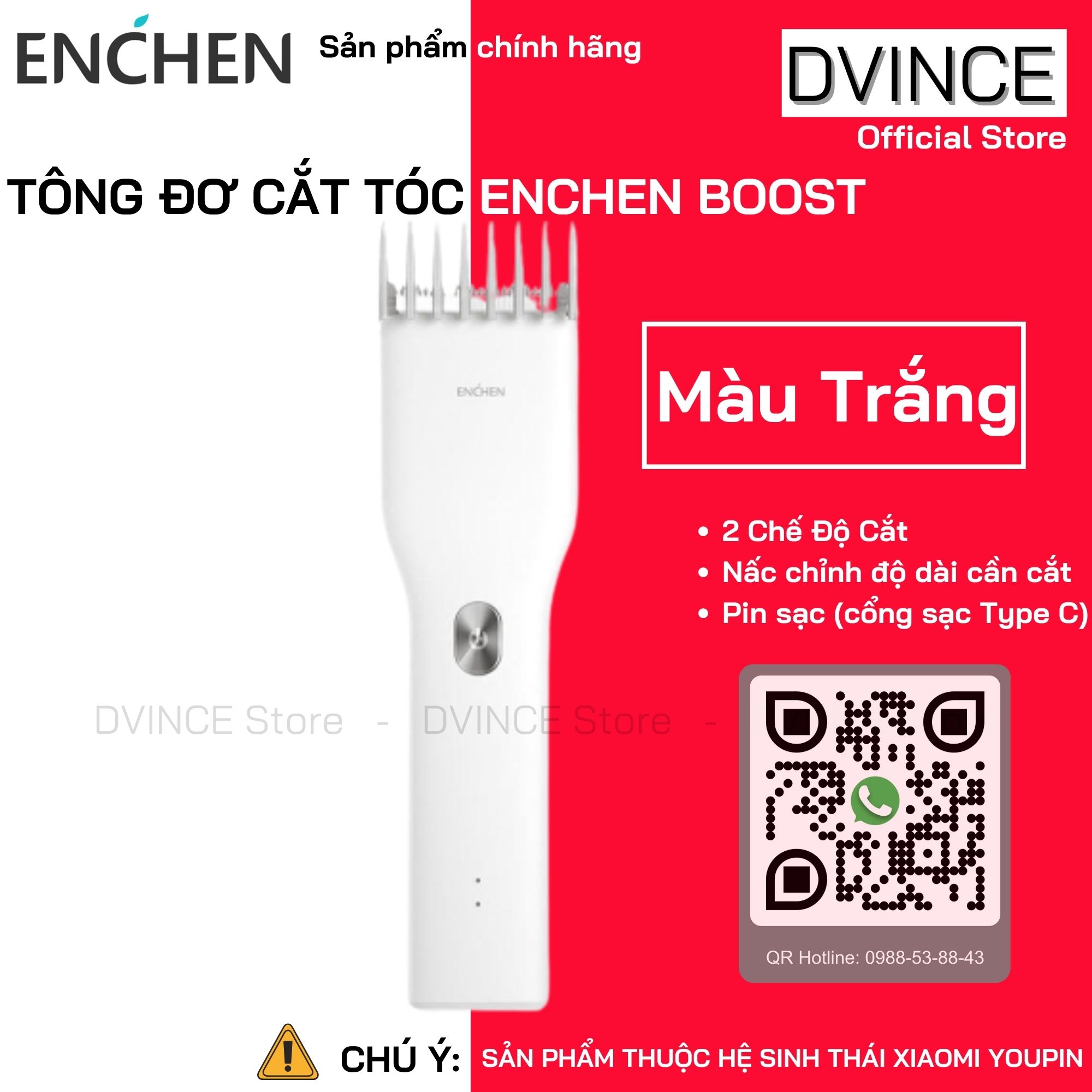Tông đơ cắt tóc Enchen Boost (Xiaomi phân phối) - DVINCE Store