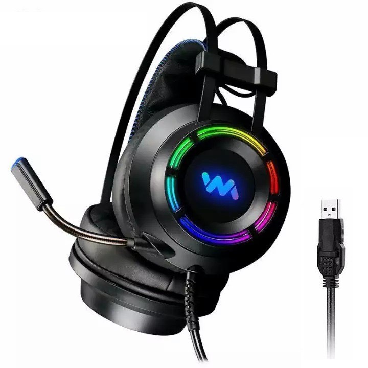 Tai nghe gaming Wangming WM9800 giả lập 7.1 USB (đen)
