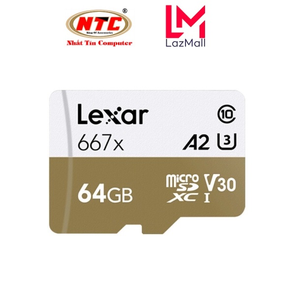 Thẻ Nhớ MicroSDXC Lexar Professional 667X V30 U3 4K A2 64GB R100MB/s (Vàng) - Không Box