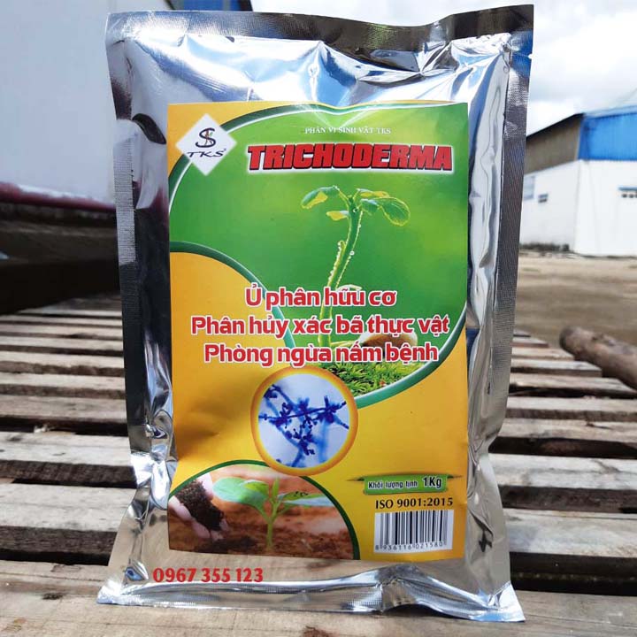 NẤM TRICHODERMA TKS: Đối Kháng Nấm Bệnh, Ủ Phân Hữu Cơ- Gói 1kg