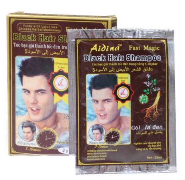 Dầu gội đen tóc black hair shampoo