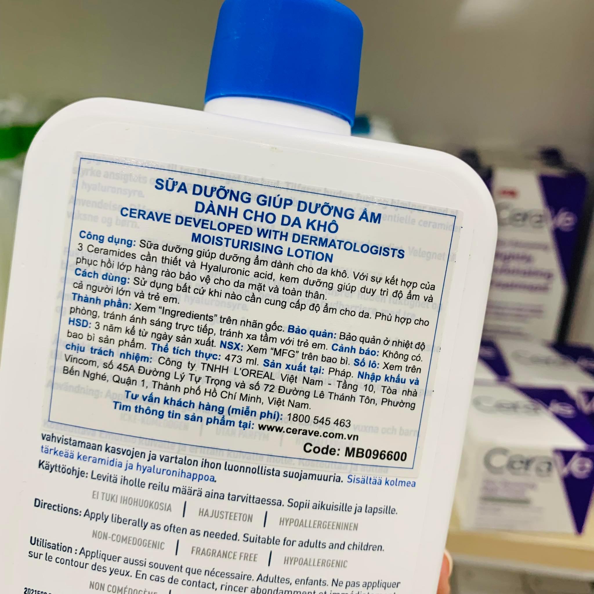 [PHÁP][Saigon Scent] Sữa dưỡng ẩm CRV Moisturising Lotion 236/473mL