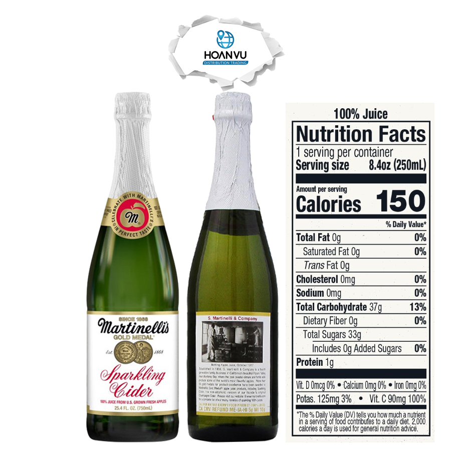 Nước Ép Táo Martinelli's Premium Sparkling Cider Apple