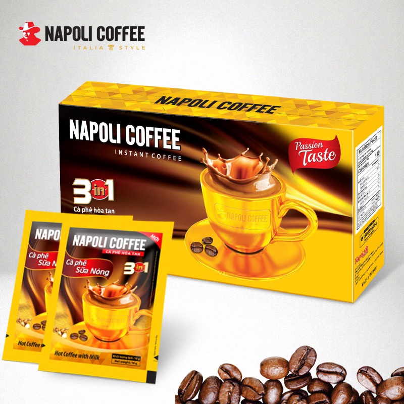 CÀ PHÊ HÒA TAN NAPOLI COFFEE CAFE ĐÁ/ SỮA THƠM NGON ĐẬM VỊ