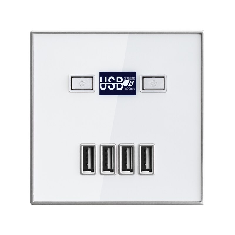 [Hot K] SRAN 4Port Usb wall socket DC 5V 4A Wall Charging Socket Power