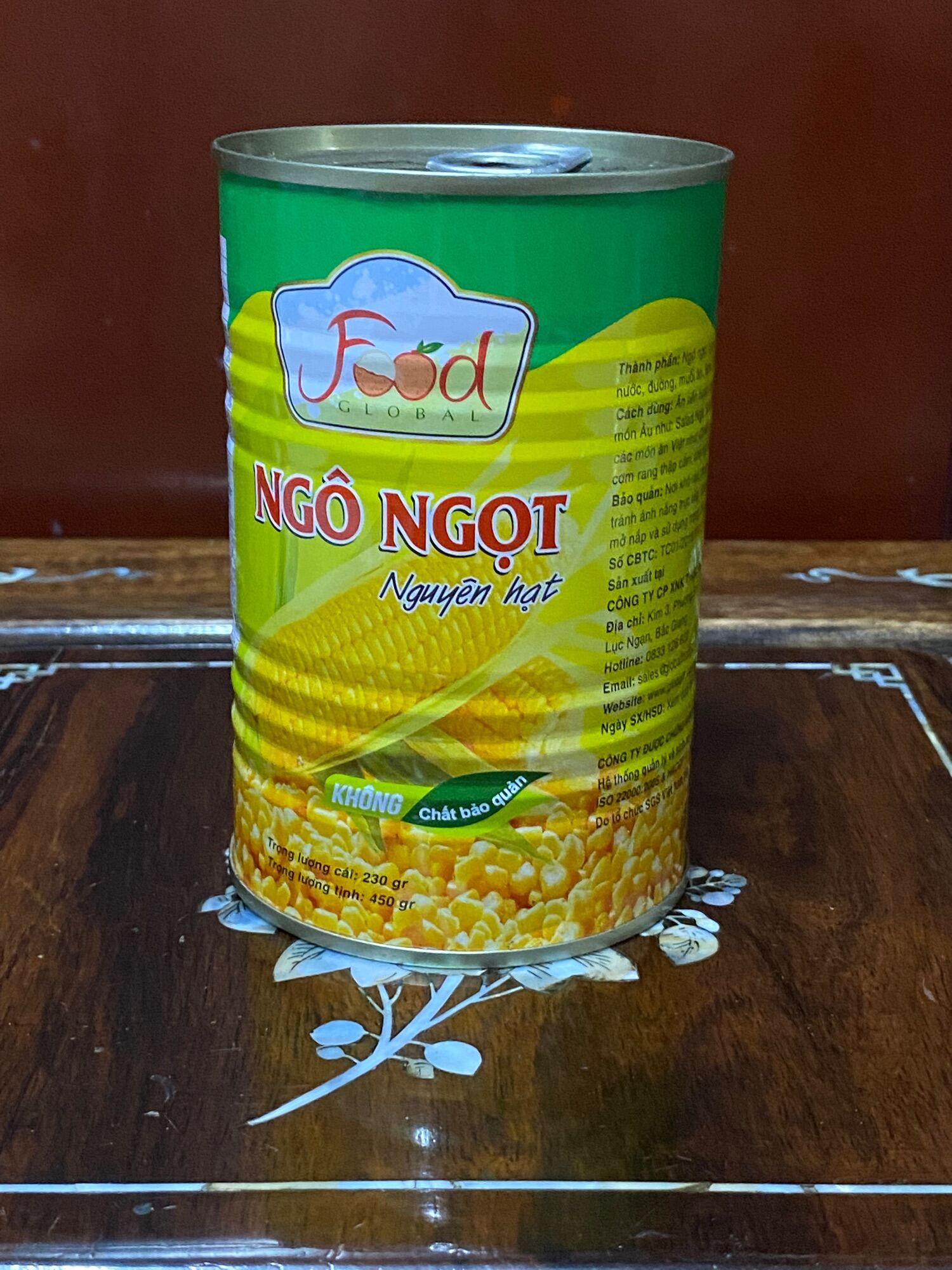 Ngô Ngọt Nguyên Hạt (450g)