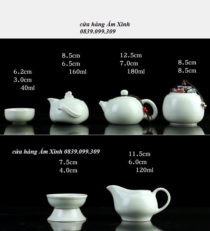Bộ ấm trà du lịch (kèm cả khay)