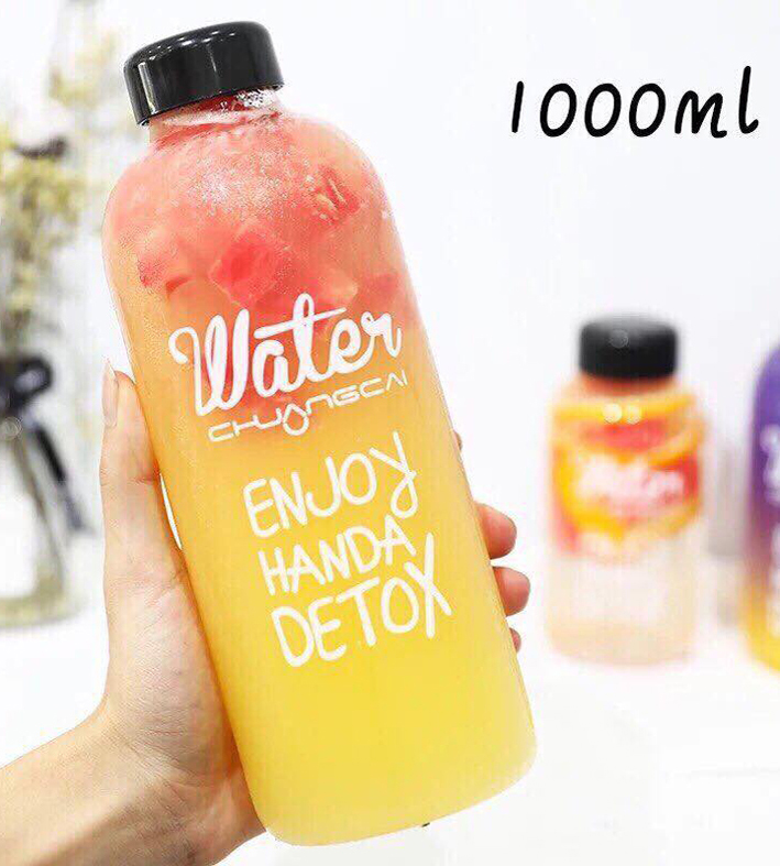 [HCM]Bình thủy tinh DETOX PONGDANG 600ml 1000ml